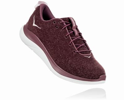 Hoka One One Women's Hupana Flow Wool Road Running Shoes Rose Brown (HO6148) Australia